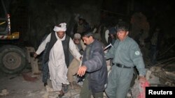 File photo of a bombing attack in Uruzgan in February 2014.