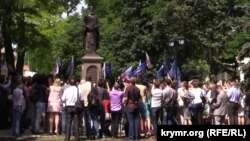 Церемония открытия памятника Сергею Радонежскому в Симферополе