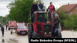 Шамац елдімекеніндегі тасқын. Босния және Герцеговина, 17 мамыр 2014 жыл.