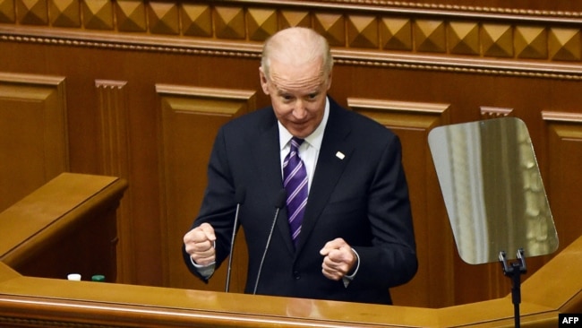 Віце-президент США Джо Байден звернувся до депутатів парламенту у Києві, 8 грудня 2015 року