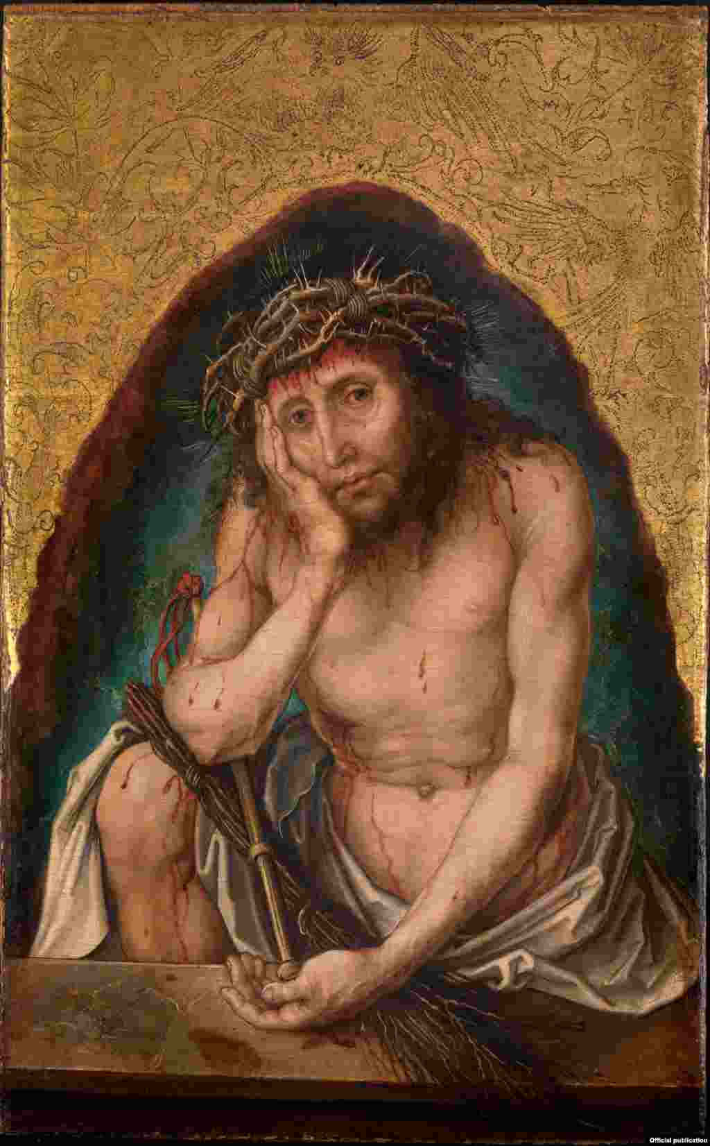 Christos, Portretul unui bărbat &icirc;ndurerat, c. 1493/94 (Muzeul de Artă, Karlsruhe) 