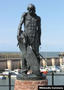 Qoca dənizçi heykəli, Somerset, İngiltərə (heykəltəraş Alan B Herriot of Penicuik)