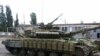 Российский танк, захваченный на украинской территории 