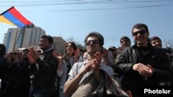 Armenia - Activists hail the Constitutional Court's decision to strike down a controversial pension reform, 2Mar2014.