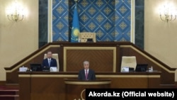 Президент Казахстана Касым-Жомарт Токаев выступает с «посланием народу». Нур-Султан, 2 сентября 2019 года.