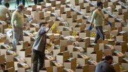 Paketi spremni za distribuciju najsiromašnijima u Iranu, 23. april 2020.