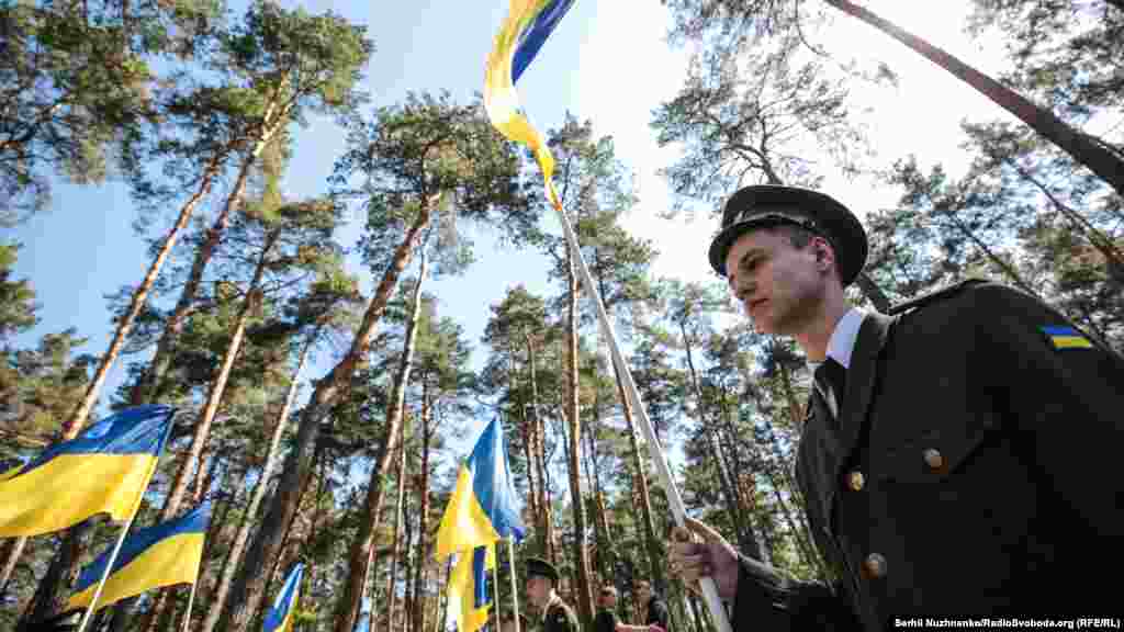 UKRAINE – In honor of the memory of victims of political repression in the territory of the national historical-memorial reserve "Bykovnyansk graves". Bykovnya, May 19, 2019