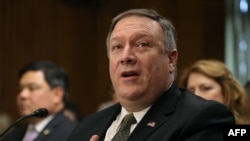 Mike Pompeo la audierile de confirmare în Comisia senatorială de politică externă