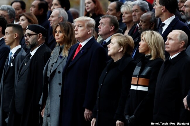 Liderët botërorë në ceremoninë e mbajtur në Paris