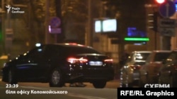 Журналісти помітили, як з підземного паркінгу офісного приміщення виїхала Toyota Camry