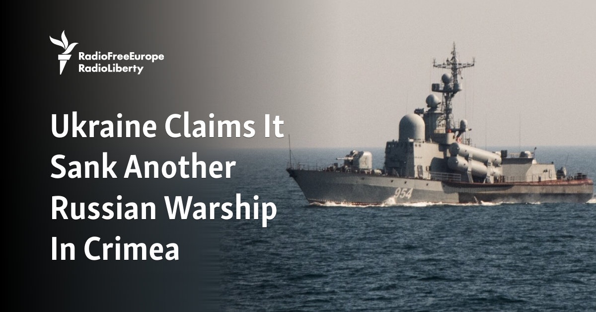 Ukraine Claims It Sank Another Russian Warship In Crimea