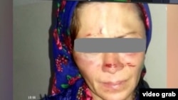 Скриншот передачи МВД Тадикистана о насилии над женщиной 