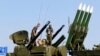 A Russian Buk-M2 rocket system is shown on display during the MAKS 2011 airshow in the town of Zhukovsky, outside Moscow, in August 2011.