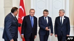 Турскиот претседател Реџеп Таип Ердоган и членовите на Претседателството на Босна и Херцеговина 
