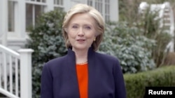 Hillary Clinton speaks in a video launching her bid for the 2016 Democratic presidential nomination on April 12.