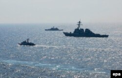 Manevre militare cu participarea Ucrainei în largul portului Odesa, 8 septembrie, 2014