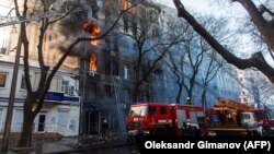 The blaze erupted on December 4 in the Odesa College of Economics, Law, and Hotel and Restaurant Business.