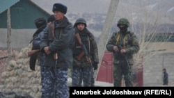 Kyrgyzstan - Ak-Sai border village in the territory of the Kyrgyz Republic is bordered by the Tajik enclave Vorukh. January 11 there was an armed conflict between the Kyrgyz and Tajik border guards. Batken, January 23, 2014