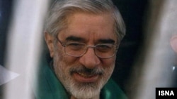 Mir Hossein Musavi, who was put under house arrest in 2011, during the 2009 presidential campaign.