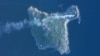 Супутниковий знімок захопленого острова Зміїний у Чорному морі після ударів ЗСУ по позиціях армії РФ, зроблений Planet Labs PBC, 8 травня 2022 року