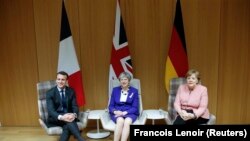 Leaders of Britain, France and Germany. File photo