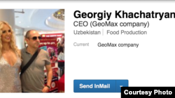 Linkedin tarmog‘ida Georgiy Xachaturyan ismli shaxs GeoMax rahbari sifatida qayd qilingan
