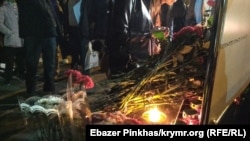 A memorial for the victims in the Crimean capital, Simferopol