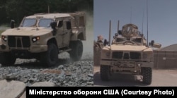 Бронемашини компанії Oshkosh Defense JLTV (ліворуч) і MATV (праворуч)