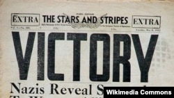 Газета министерства обороны США Stars and Stripes, 8 мая 1945 года