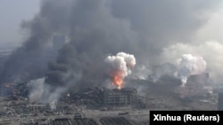 Չինաստան - Տյանձին քաղաքը պայթյունից հետո, 13-ը օգոստոսի, 2015թ․