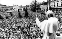 Иоанн Павел II в своем родном городке Вадовице, июнь 1979 года