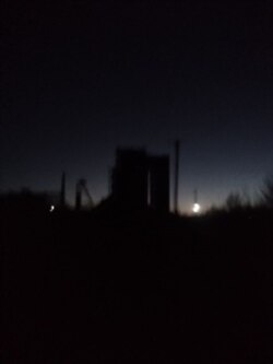 Торецкая шахта Святой Маторны Московской ночью. Ноябрь 2019 года