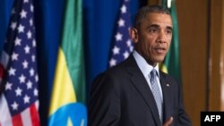 Президент США Барак Обама. Аддис-Абеба, 27 июля 2015 года.
