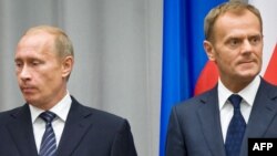 Президент Росії Володимир Путін та колишній прем’єр-міністр Польщі Дональд Туск