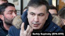 Михаил Саакашвили, Грузияның бұрынғы президенті және Одесса облысының экс-губернаторы. Киев, 9 ақпан 2018 жыл.