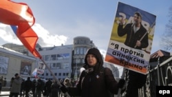 26 февраля в Москве состоялась массовая манифестация в память о Борисе Немцове 