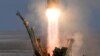 Russia&#39;s Soyuz MS-07 spacecraft, carrying members of the International Space Station (ISS) expedition, blasts off from the Baikonur Cosmodrome on December 17. (AFP)