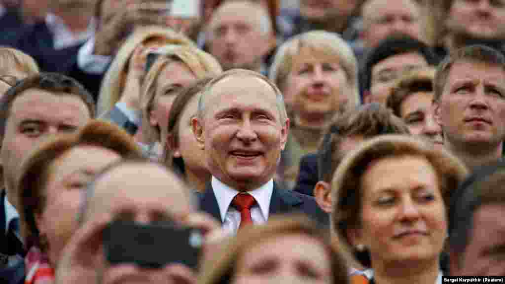 Президент России Владимир Путин на праздновании Дня Москвы. Сентябрь 2016 года.
