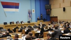 Narodna skupština Republike Srpske prilikom izlaganja Milorada Dodika, 13. april 2011.