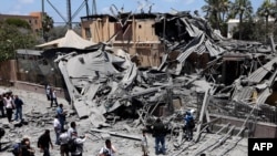 Последствия одной из бомбардировок Триполи