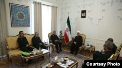 Iranian President Hassan Rouhani Meets IRGC Commanders in Tehran, July 24, 2017