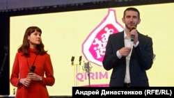 Алим Алиев на литературном конкурсе «Крымский инжир» в Киеве, 13 декабря 2019 года