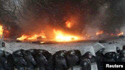В центре Киева - 22 января 2014 года