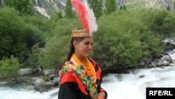 A Kalash girl in traditional dress.