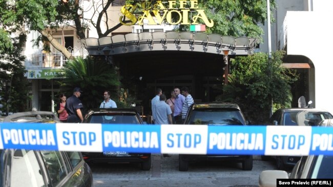 Crnogorska policija na mjestu ubistva vođe klana, Bar, fotoarhiv