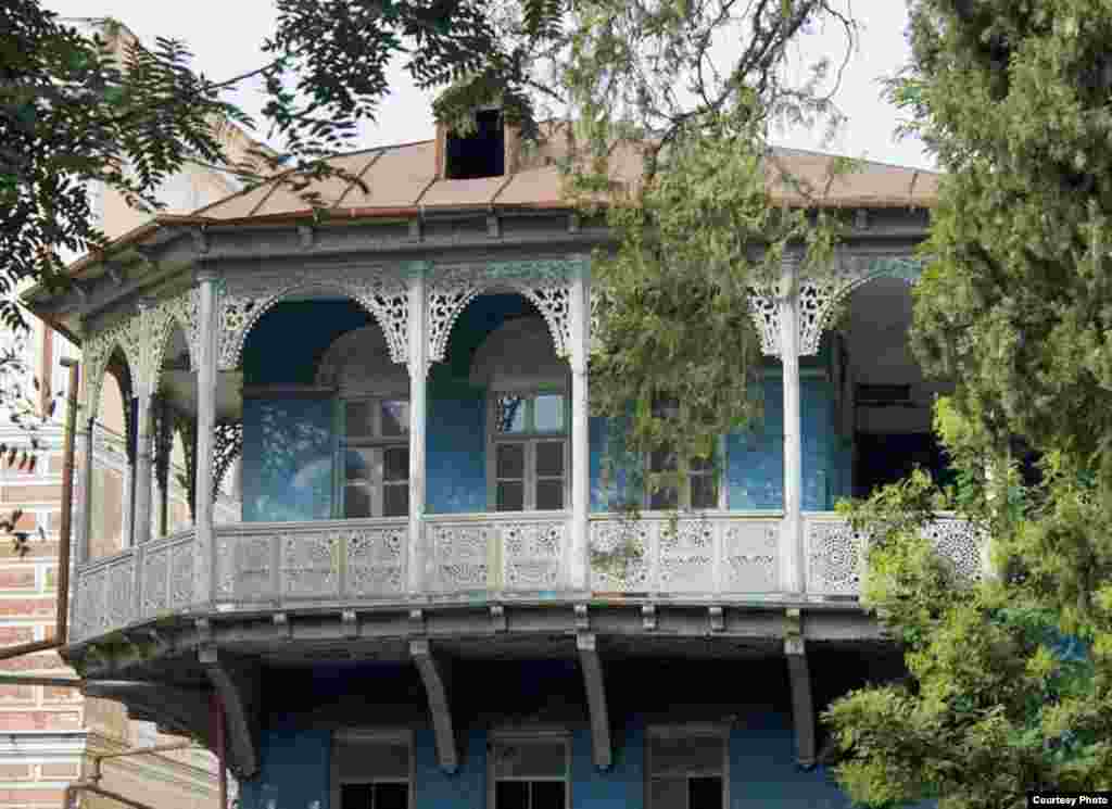 Lermontov House on Gudiashvili Square. City authorities began tearing down this iconic building in May.