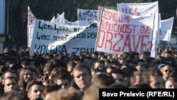 Studentski protest u Podgorici, novembar 2011.