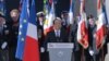 Франсуа Олланд выступает на торжествах по случаю 70-летия высадки войск союзников в Нормандии, Кан, 6 июня 2014