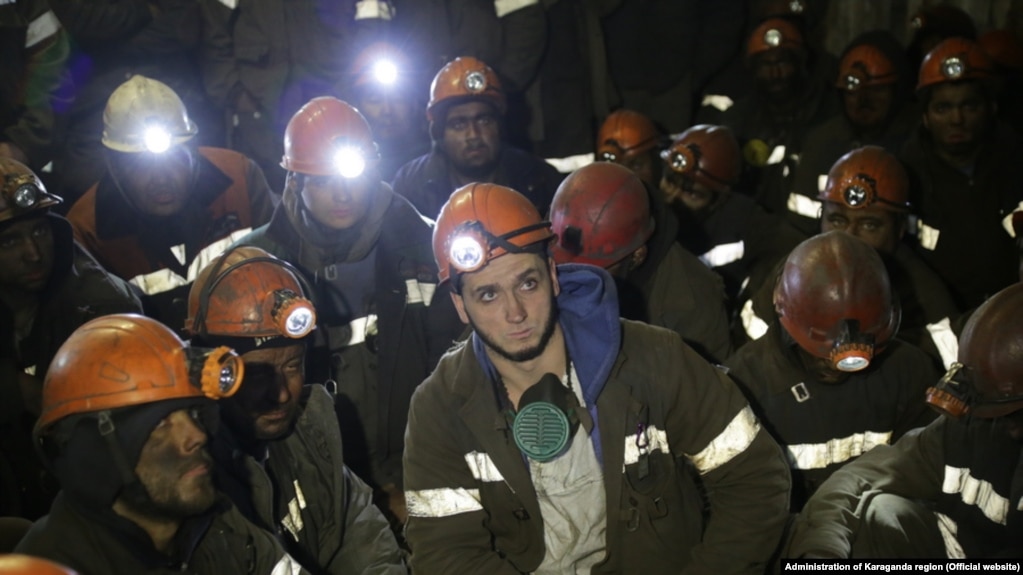Забастовка шахтеров в Карагандинской области. Иллюстративное фото
