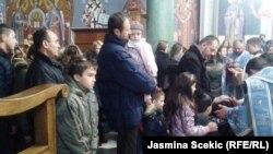 Božićna liturgija u hramu Sv. Dimitrija, foto: Jasmina Šćekić